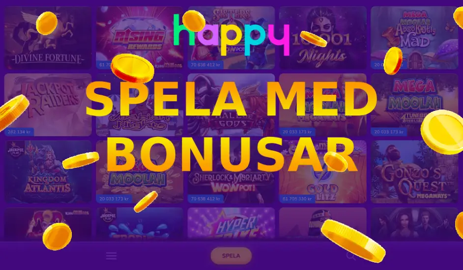Bonusar på casinot HappyCasino