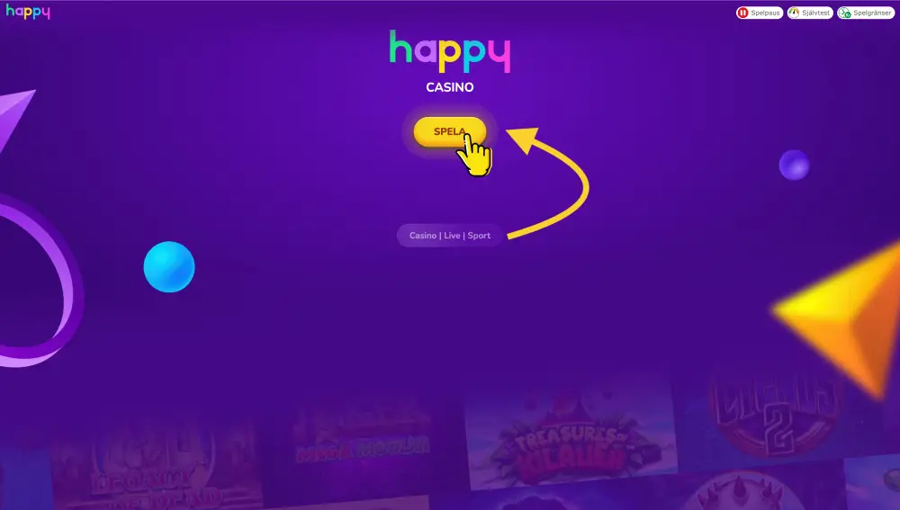 Hur man registrerar sig på HappyCasino